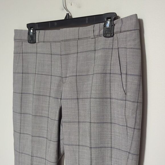 Banana Republic Gray Plaid Dress Pants - Picture 2 of 8